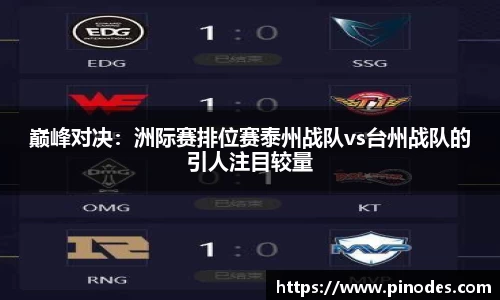 巅峰对决：洲际赛排位赛泰州战队vs台州战队的引人注目较量